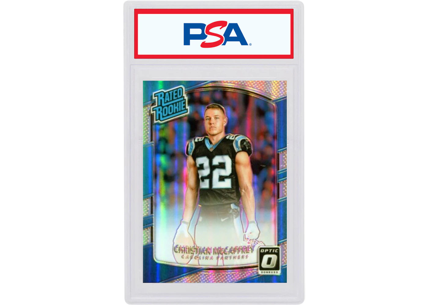 Christian McCaffrey 2017 Panini Donruss Optic Rookie Holo #168 (PSA or BGS Graded)