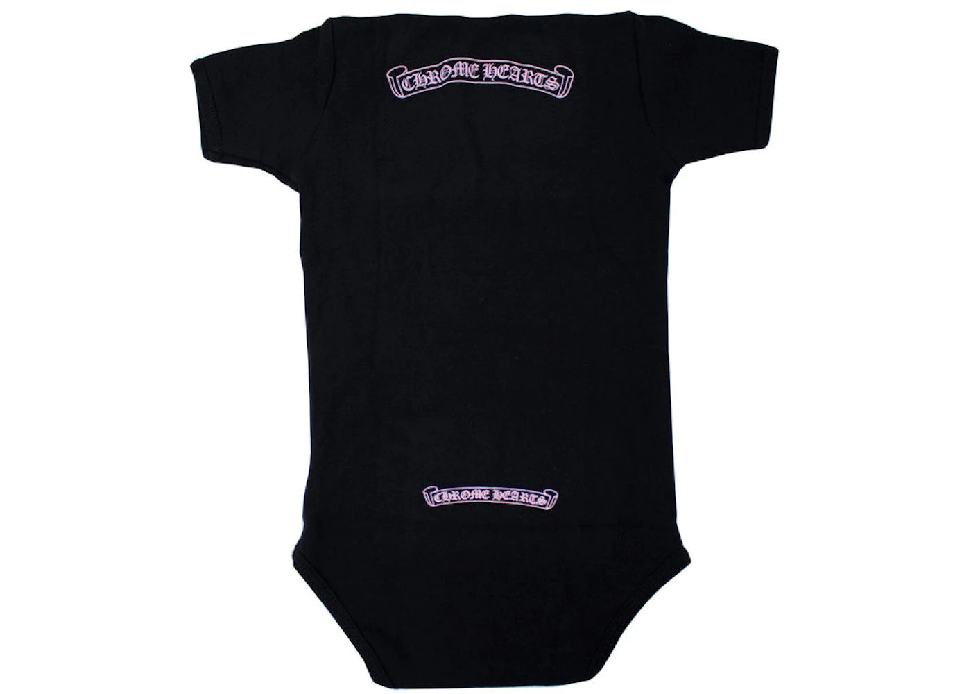 Chrome Hearts Baby Short Sleeve Bodysuit Black/Pink