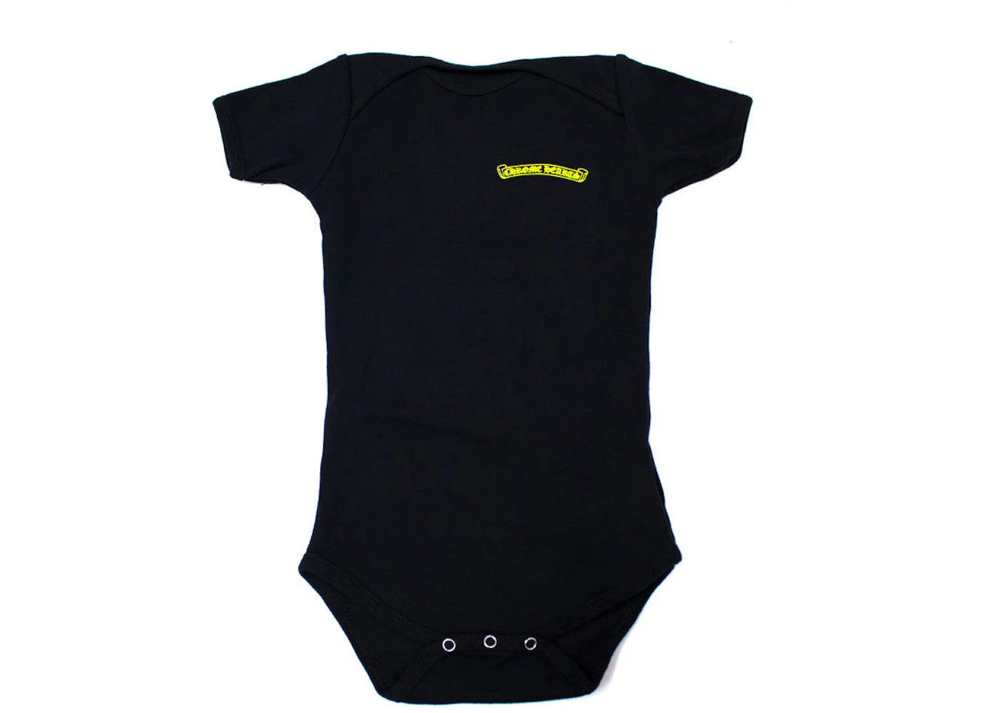 Chrome Hearts Baby Short Sleeve Bodysuit Black/Yellow