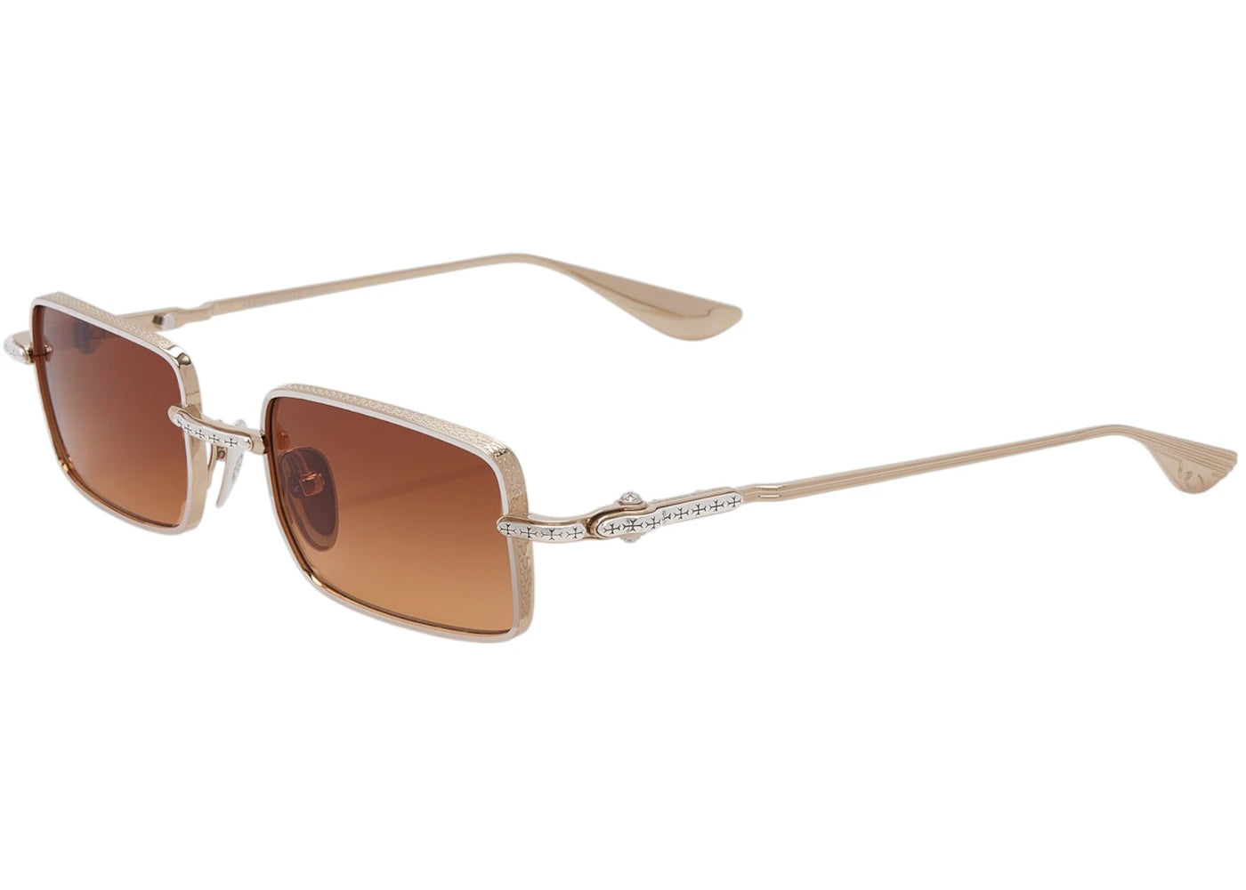 Chrome Hearts Buckle Rider Sunglassses Silver Gold Rustic