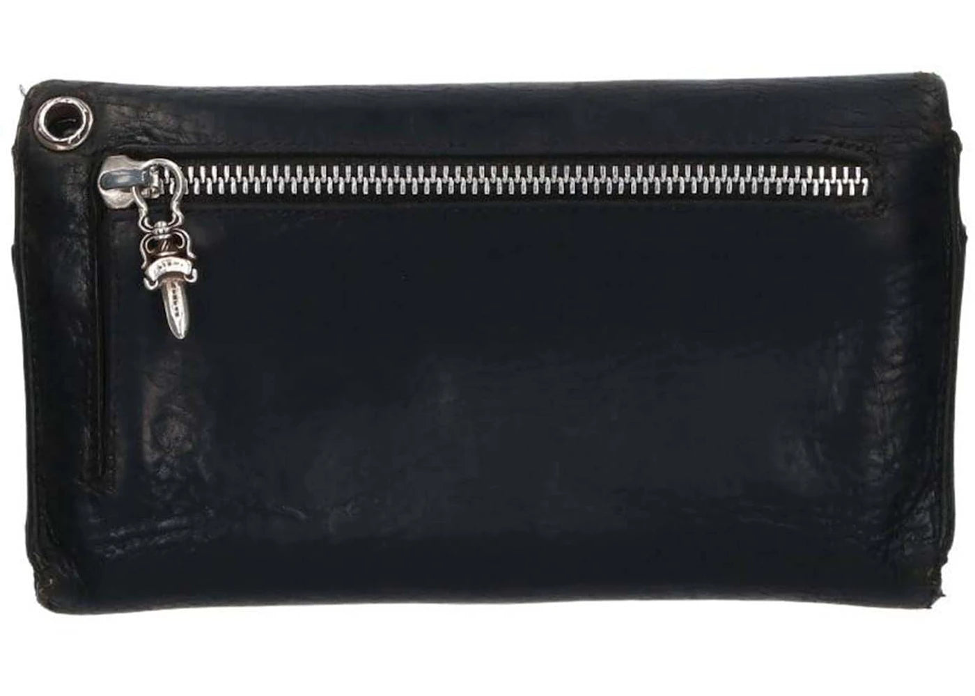 Chrome Hearts Cross Ball Button Leather Wallet Black