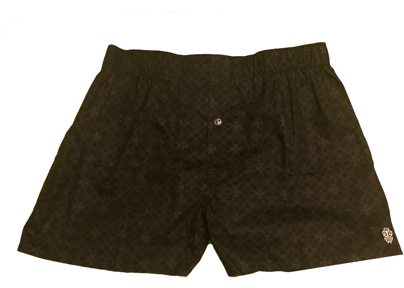 Chrome Hearts Cross Monogram Boxer Shorts (Silver Button) Black