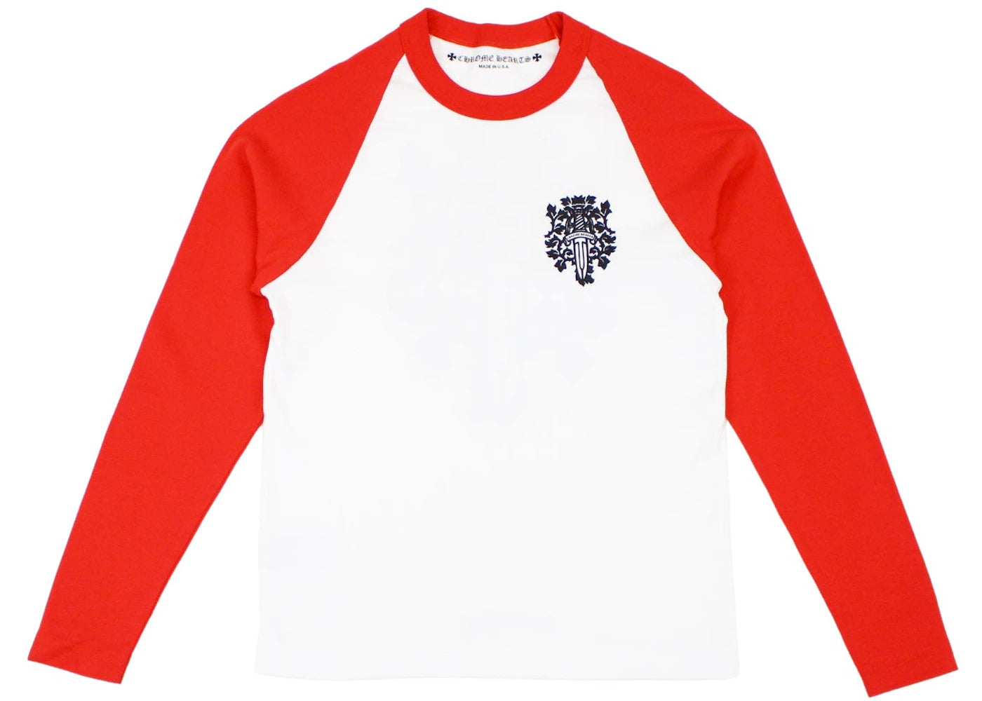 Chrome Hearts Dagger Baseball Shirt White/Red