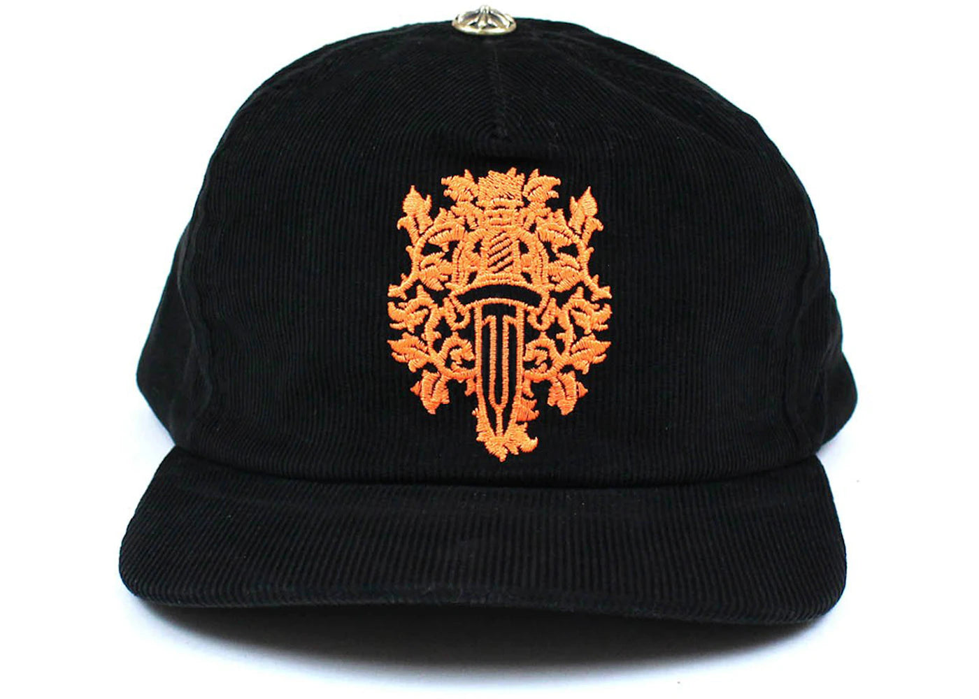 Chrome Hearts Dagger Cordoruy Cap Black/Orange