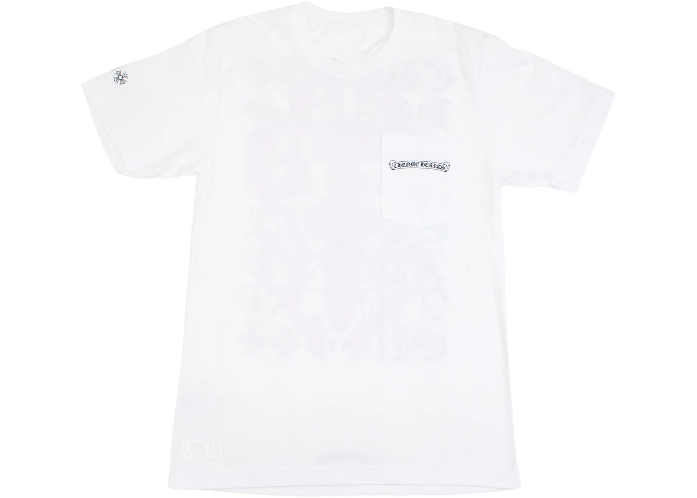Chrome Hearts Eye Chart Dagger T-shirt White
