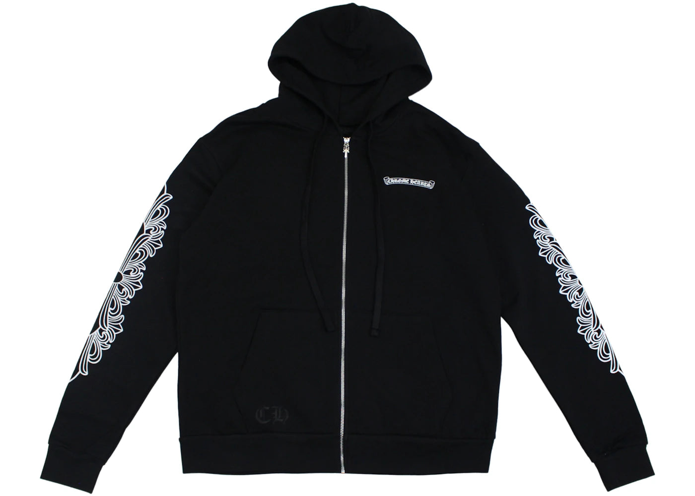 Chrome Hearts Eye Chart Dagger Zip-Up Hoodie Black