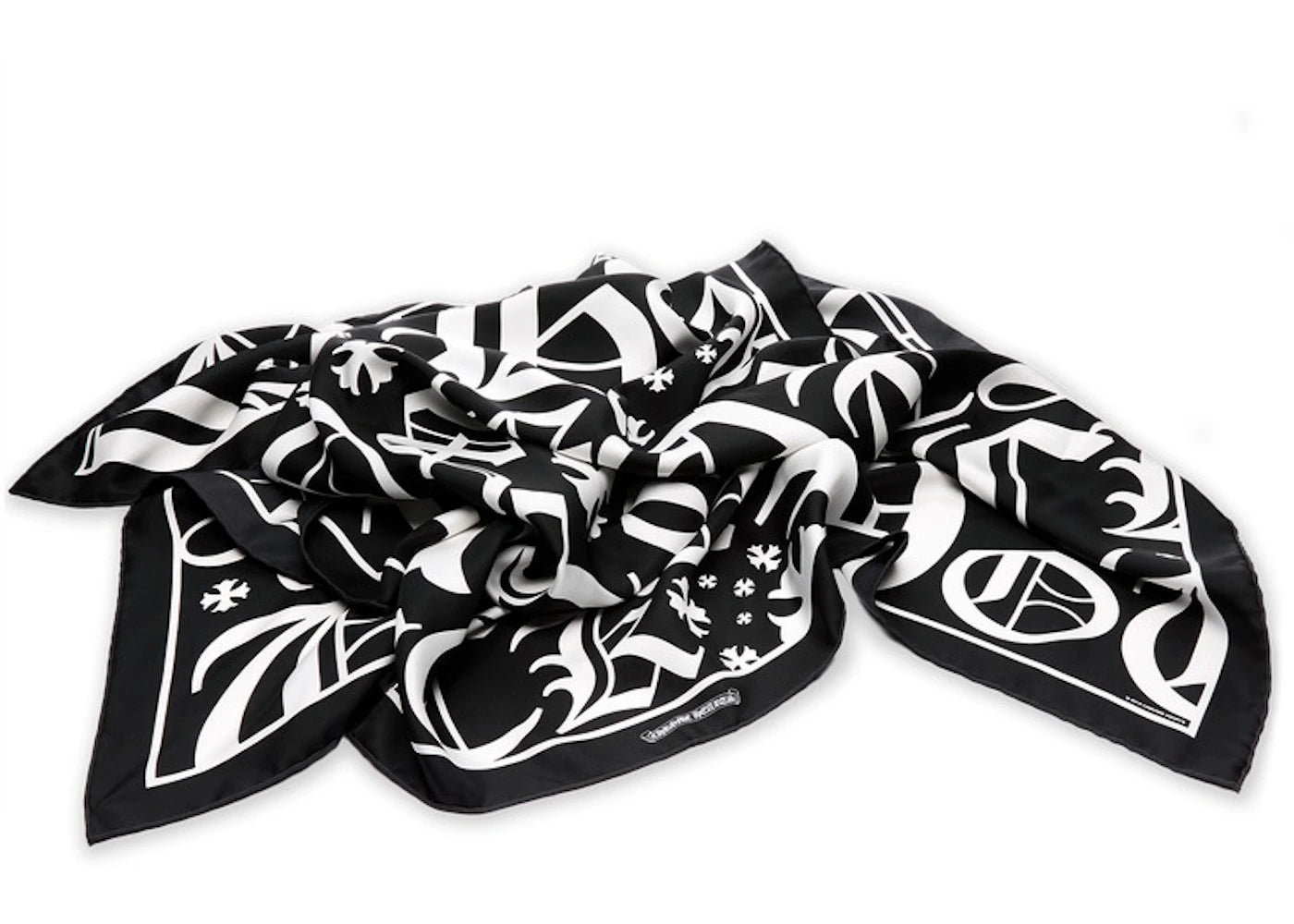 Chrome Hearts FU Scarf Black/White