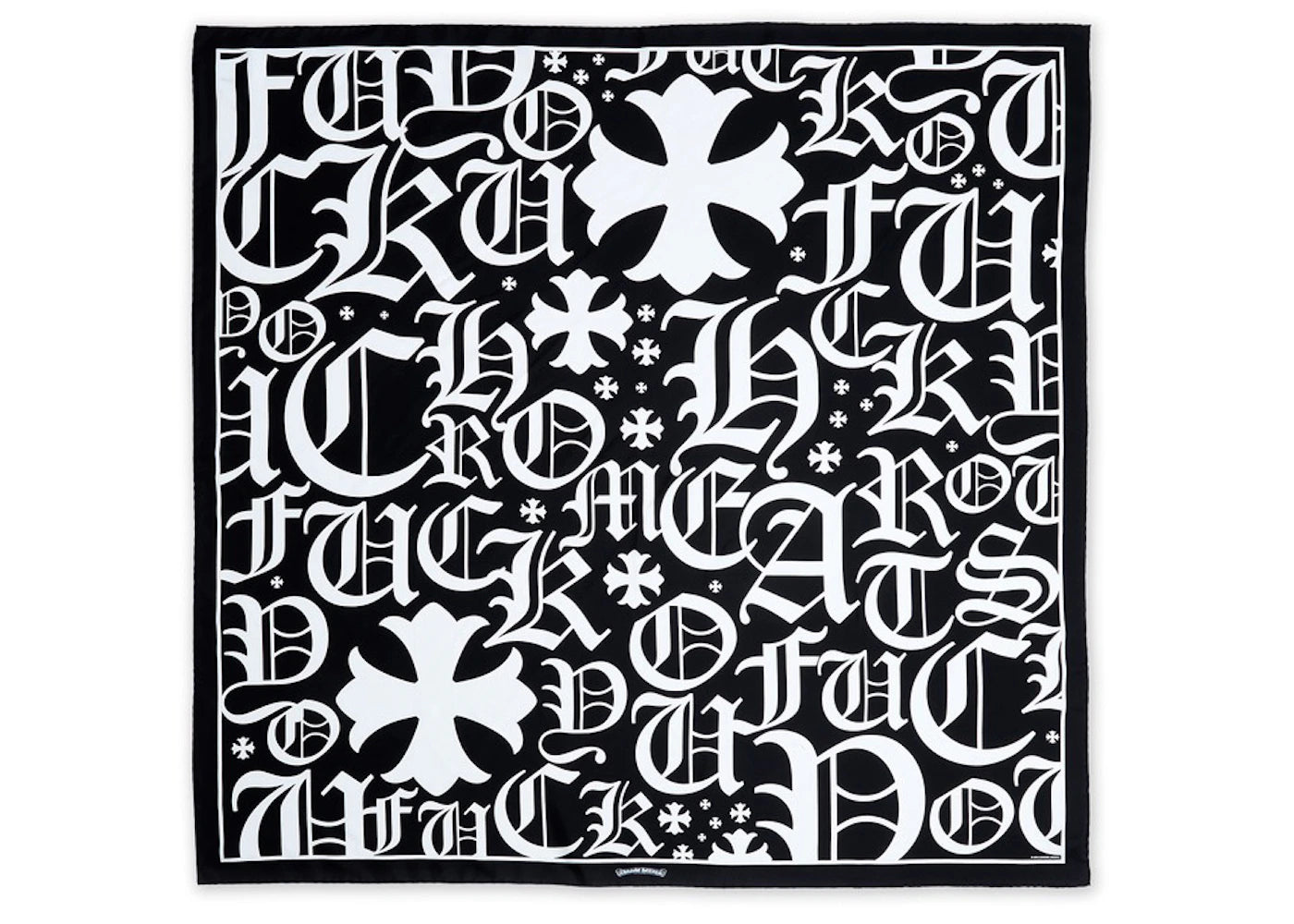 Chrome Hearts FU Scarf Black/White