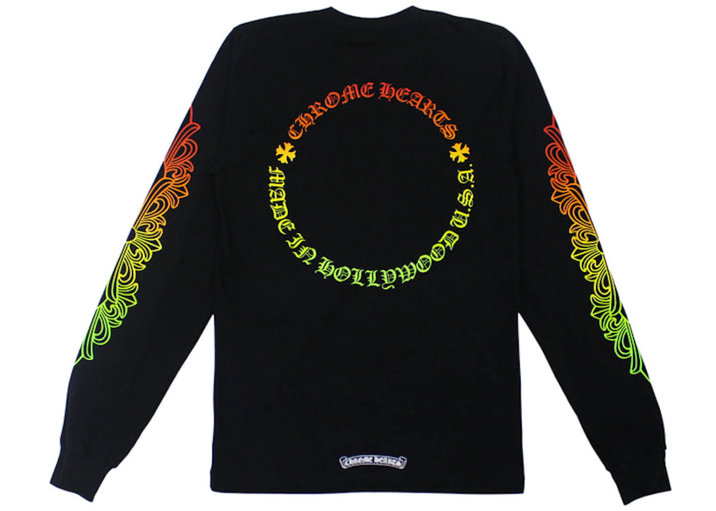 Chrome Hearts Floral Sleeve Gradient L/S T-shirt Black