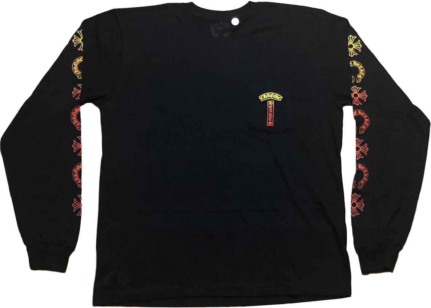 Chrome Hearts Gradient Logo L/S T-shirt Black/Yellow/Orange