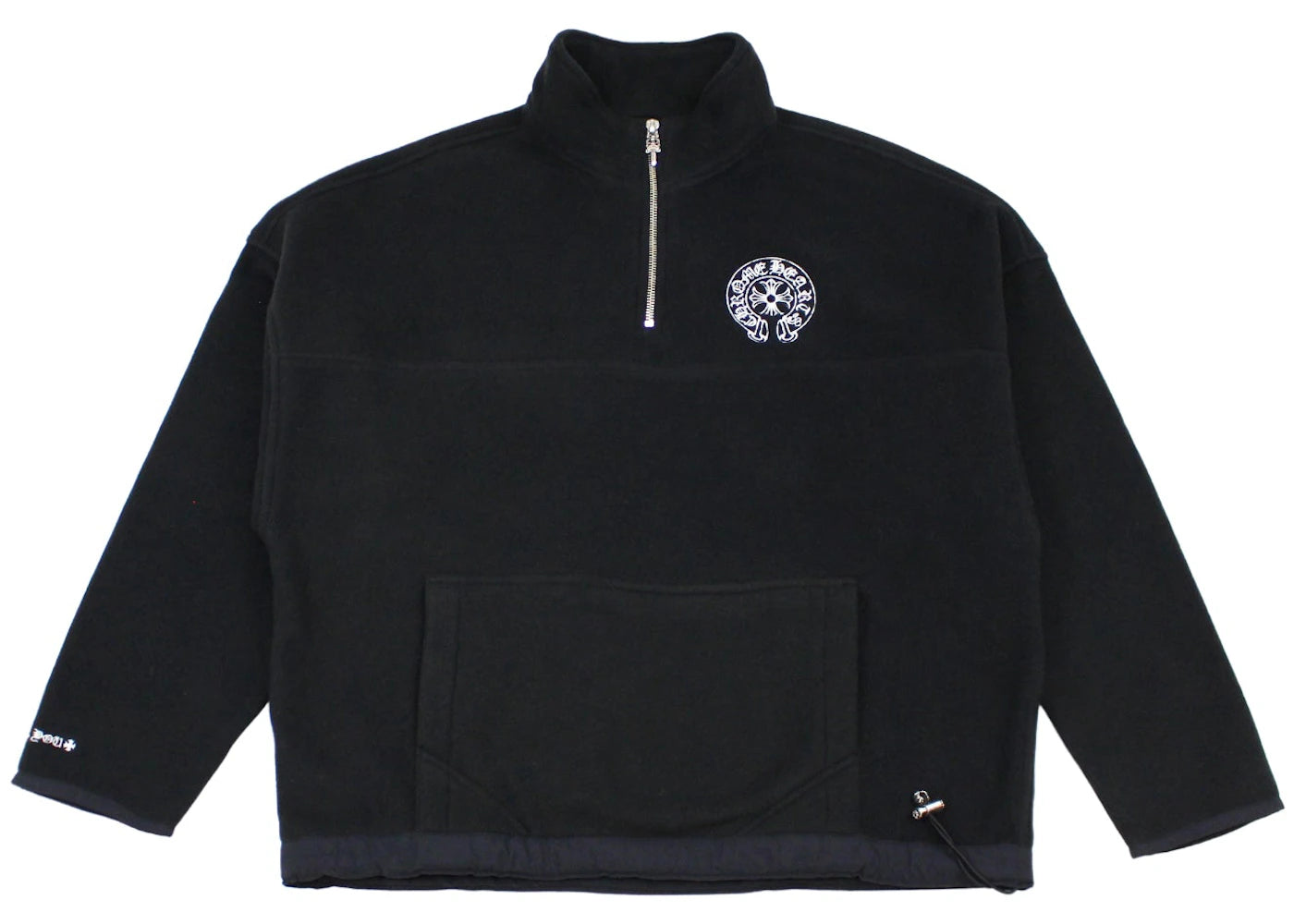 Chrome Hearts Half Zip Horse Shoe Fleece Jacket Black