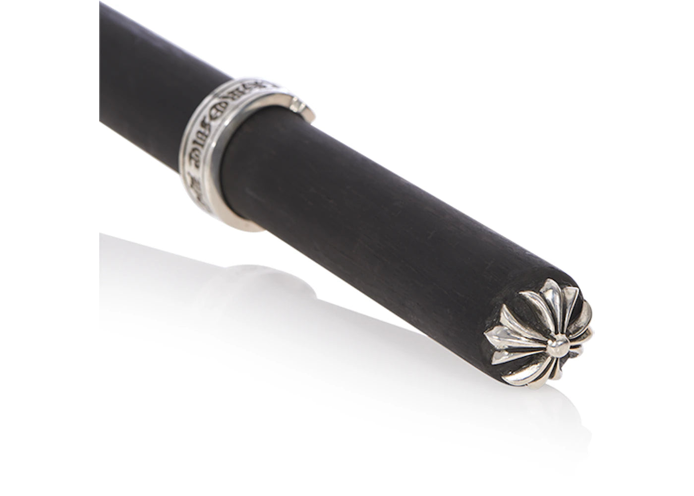 Chrome Hearts Hand Carved Wood and Sterling Silver Plunger Ebony
