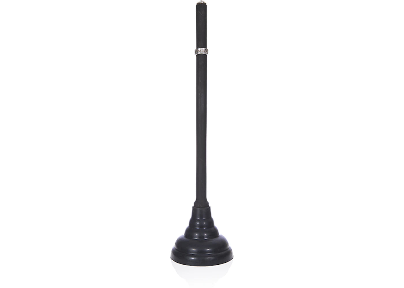 Chrome Hearts Hand Carved Wood and Sterling Silver Plunger Ebony