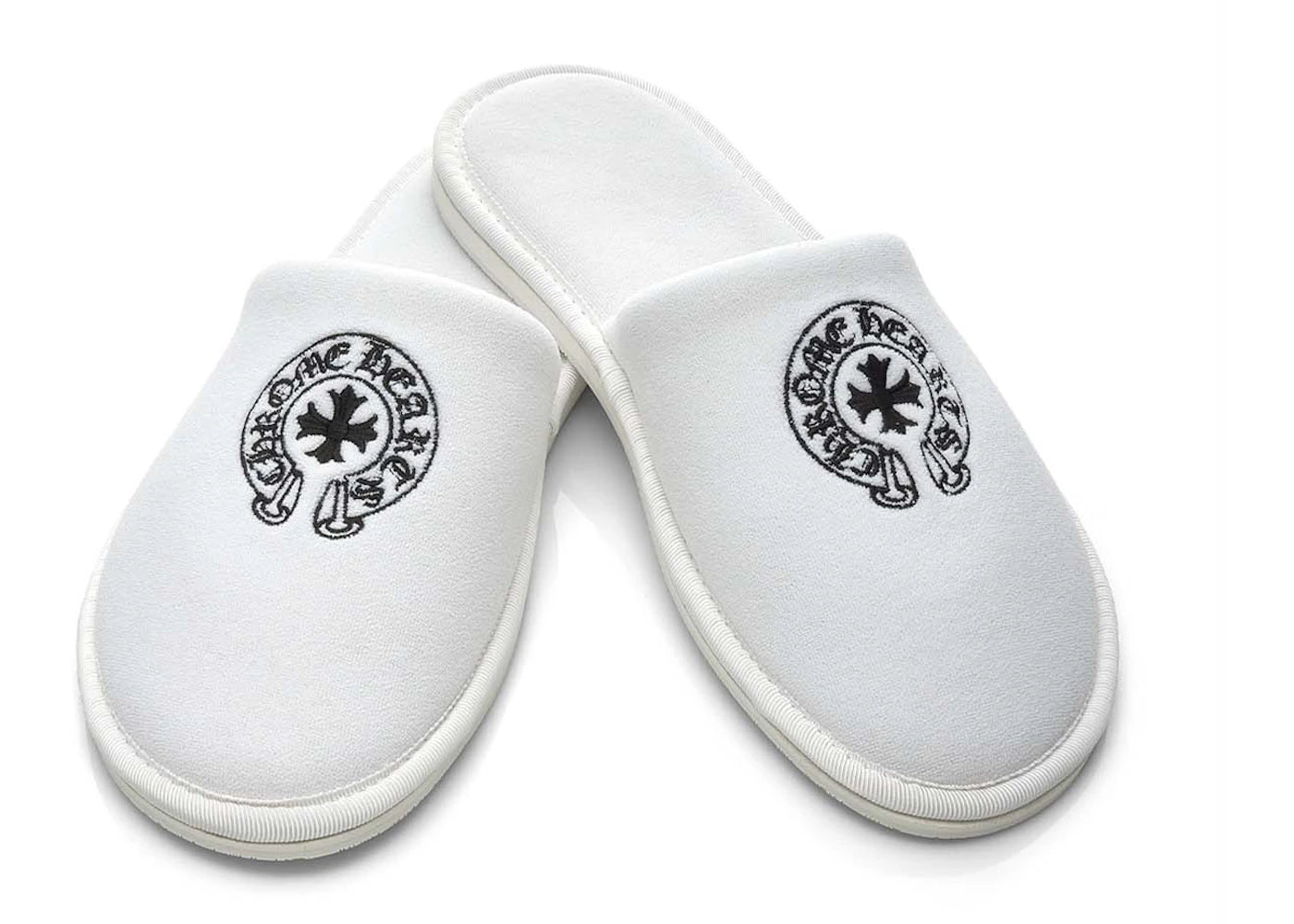Chrome Hearts Hotel Slippers White