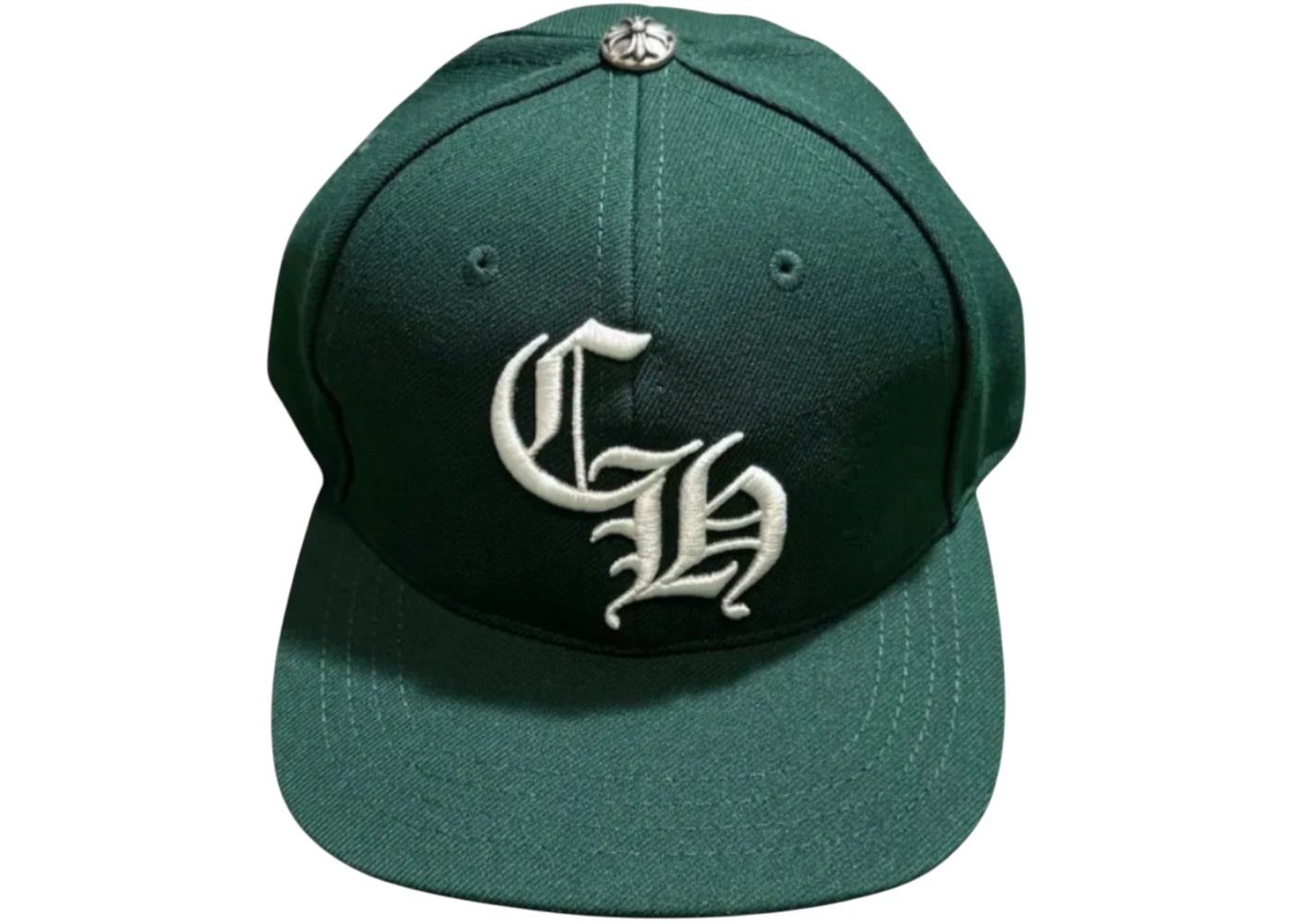 Chrome Hearts Essentials LA Exclusive Baseball Wool Cap Forest Green