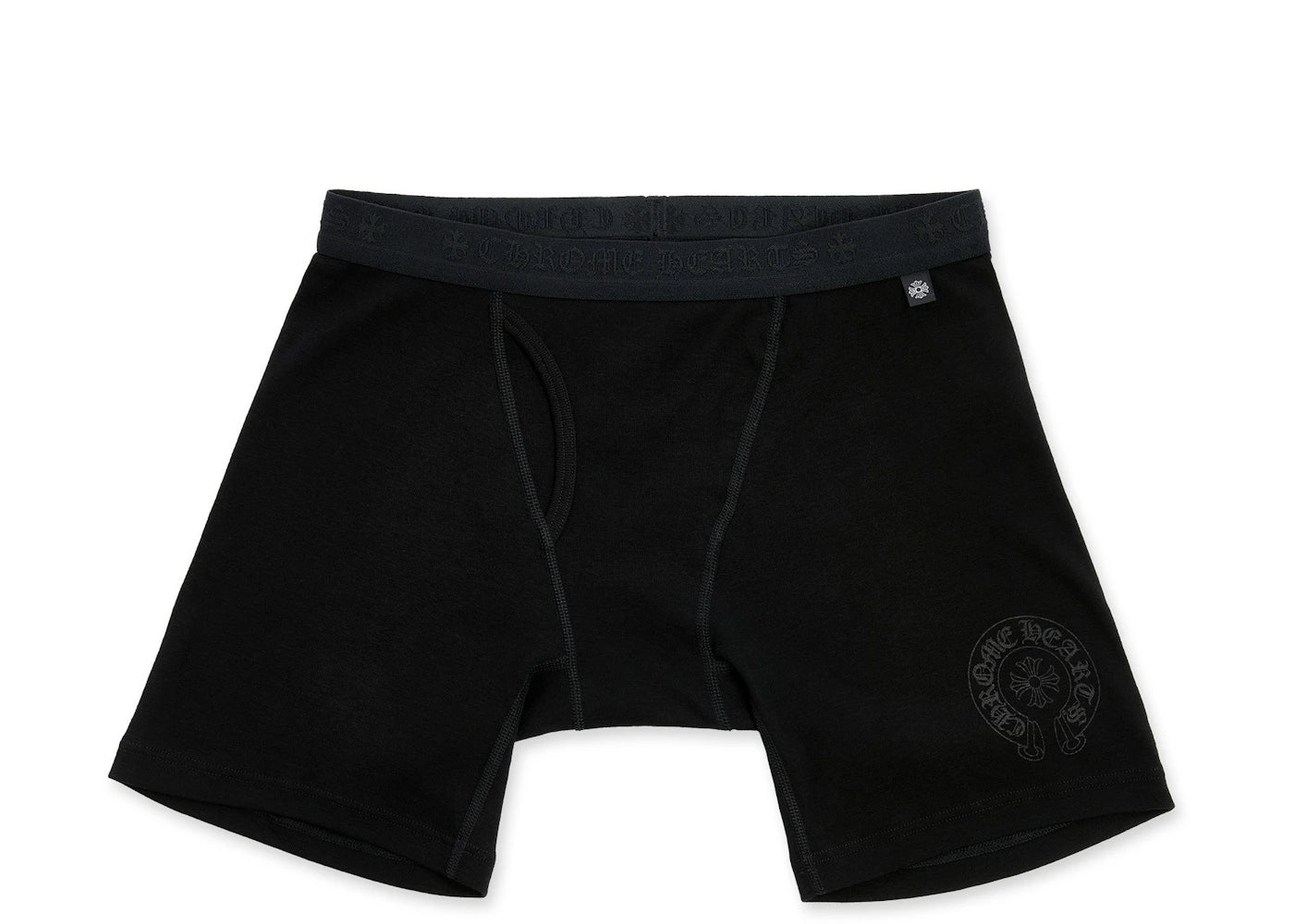 Chrome Hearts Long Boxer Briefs Black/Black