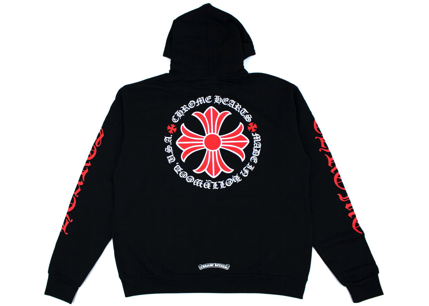 Chrome Hearts Made In Hollywood Plus Cross Zip Up Hoodie Black/Red