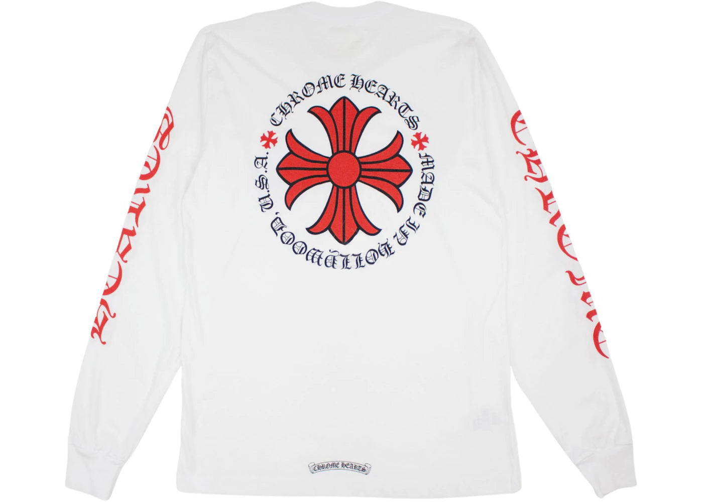 Chrome Hearts Made in Hollywood Plus Cross L/S T-shirt White/Red