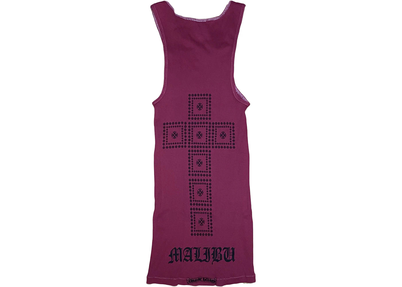Chrome Hearts Malibu Exclusive Cross Tank Top Burgundy
