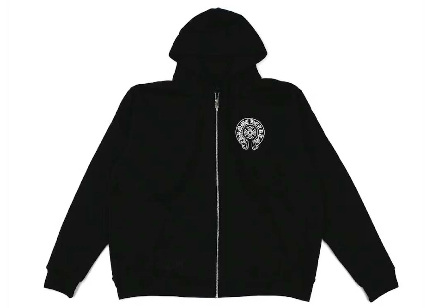 Chrome Hearts Malibu Exclusive Horseshoe Zip-Up Hoodie (Sleeveless Design) Black