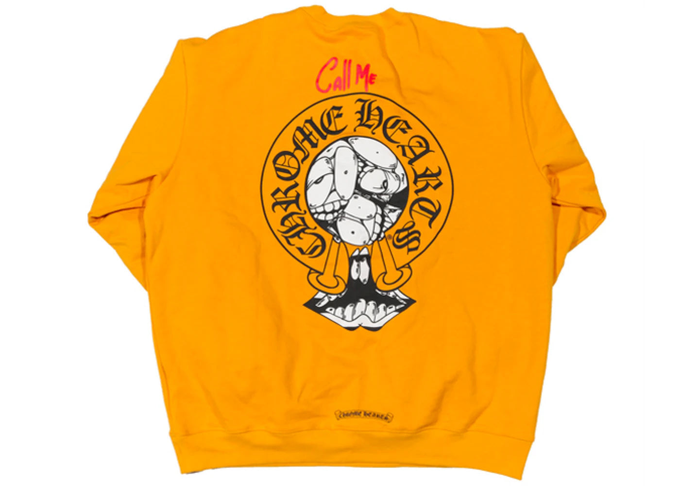 Chrome Hearts Matty Boy Call Me Crewneck Sweatshirt Yellow