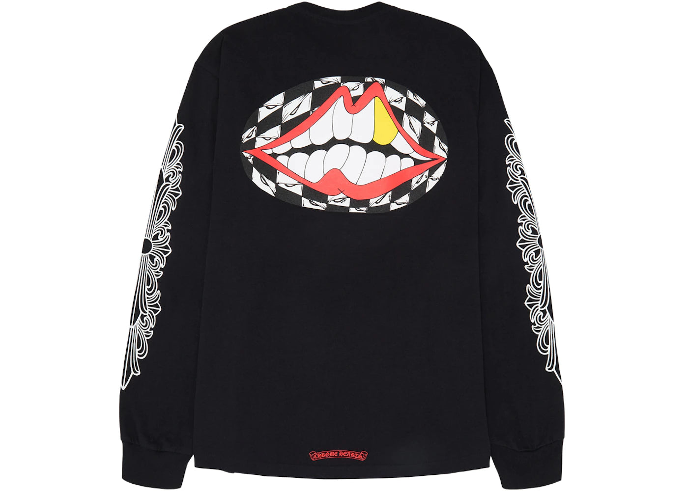 Chrome Hearts Matty Boy Flower Chomper L/S T-Shirt Black