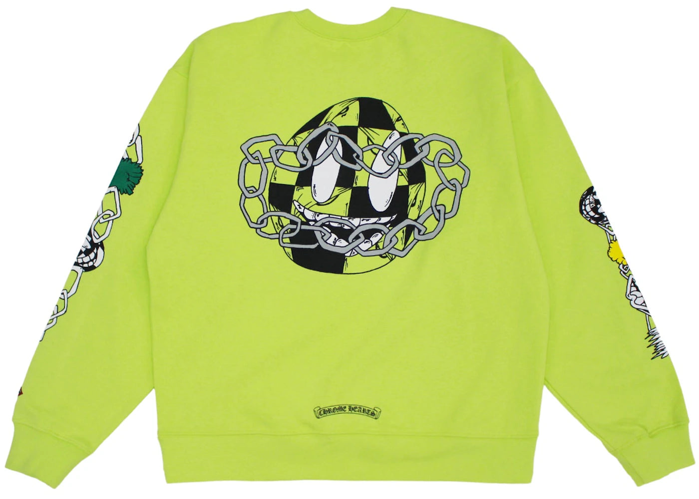 Chrome Hearts Matty Boy Link Crewneck Sweatshirt Lime Green