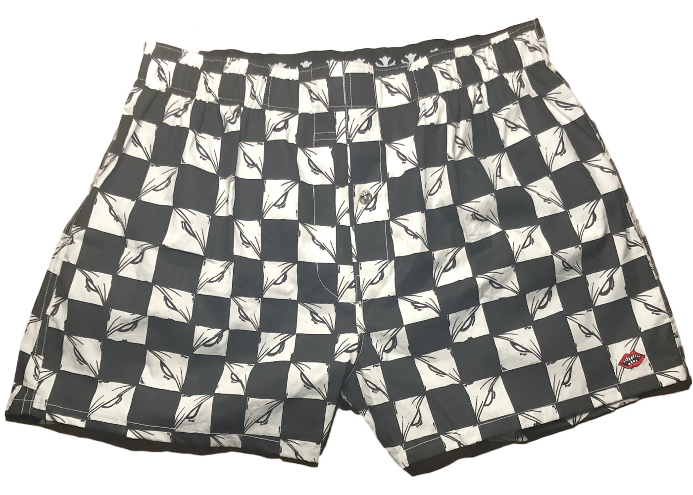 Chrome Hearts Matty Boy Ninety Nine Eyes Boxer Shorts (Silver Button) Black/White