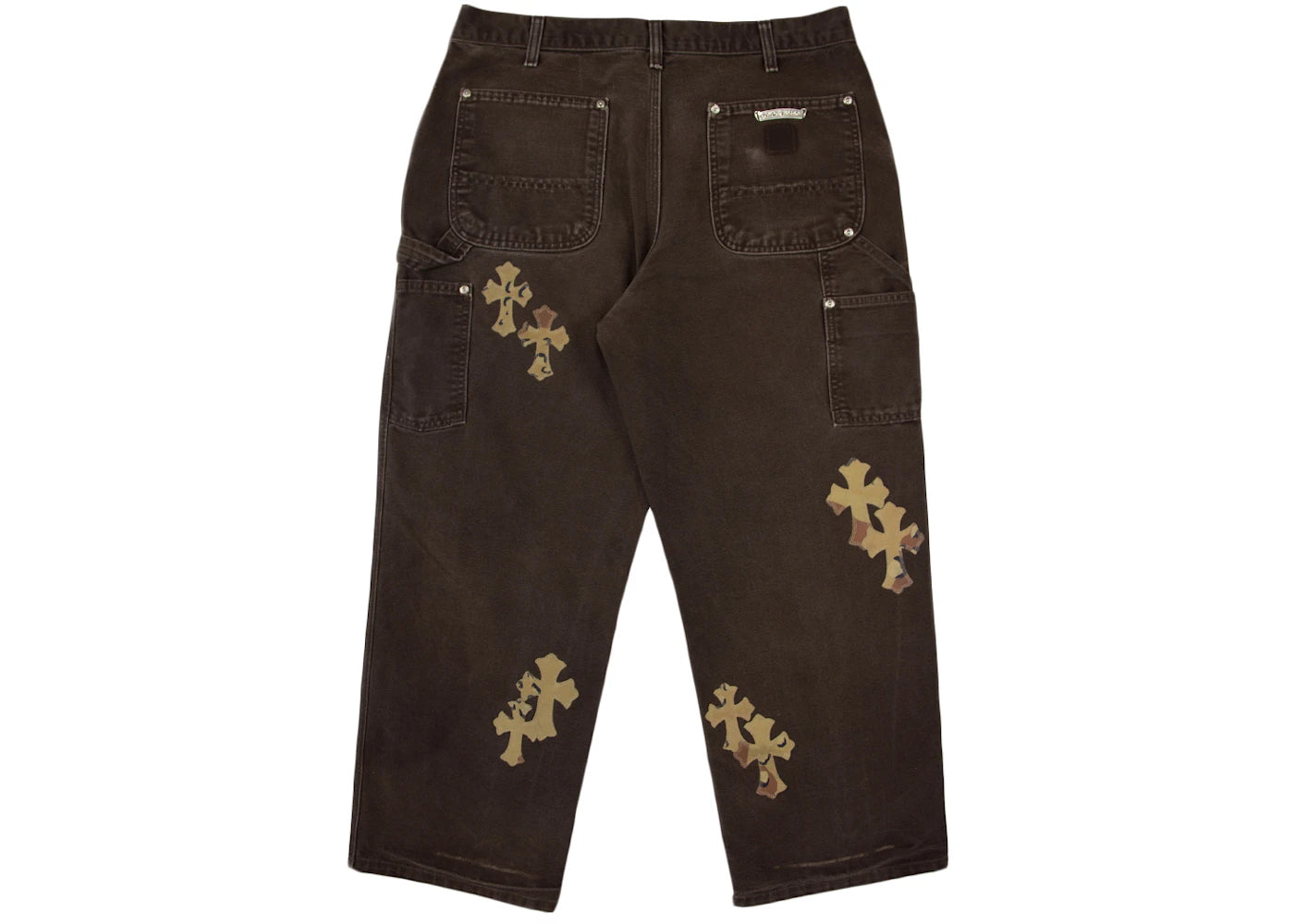 Chrome Hearts Matty Boy Sex Records Single Knee Vintage Carpenter Pants Dark Brown
