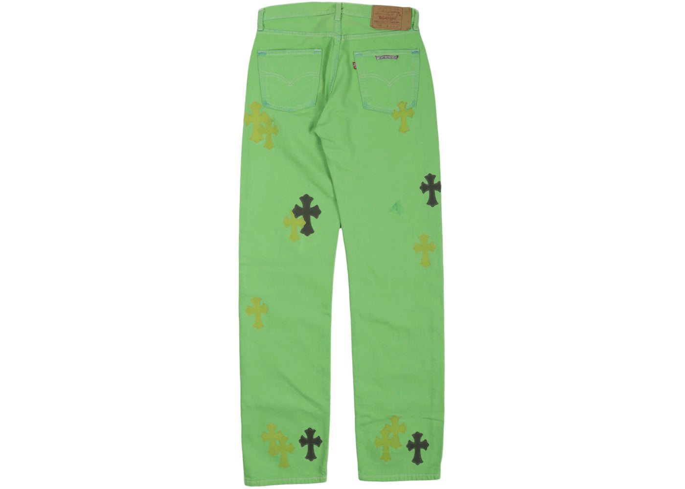 Chrome Hearts Matty Boy Sex Records Vintage Levi's Jeans Slime Green