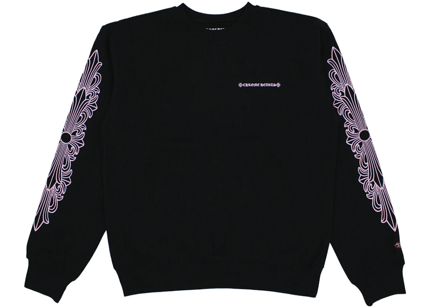 Chrome Hearts Matty Boy Shoulder Logo Crewneck Black/Pink