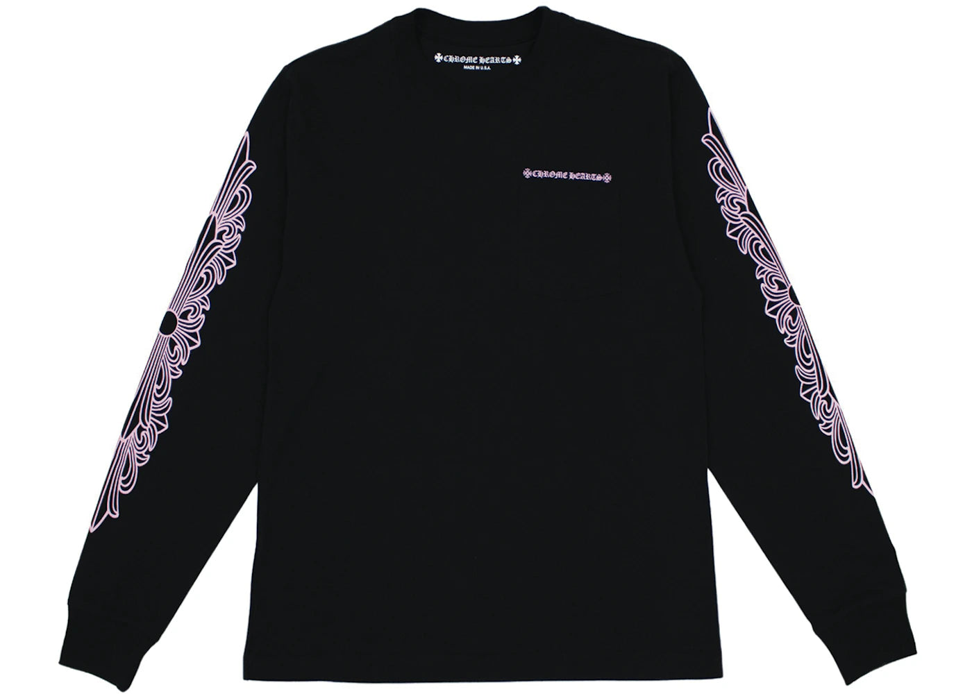 Chrome Hearts Matty Boy Shoulder Logo L/S T Shirt Black/Pink