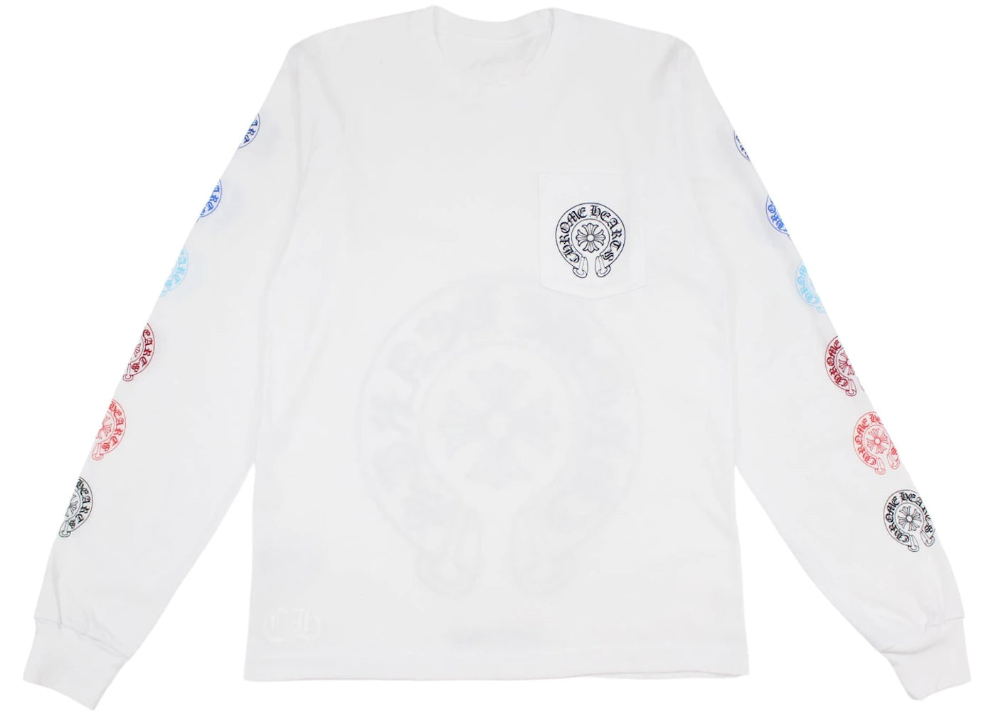Chrome Hearts Multi Color Horse Shoe L/S T-shirt White