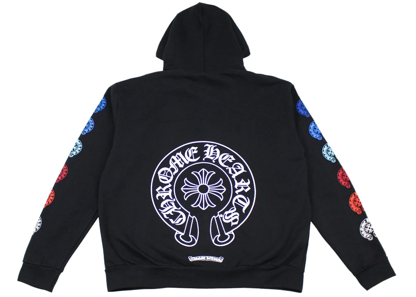 Chrome Hearts Multi color Horseshoe Logo Zip Up Hoodie Black