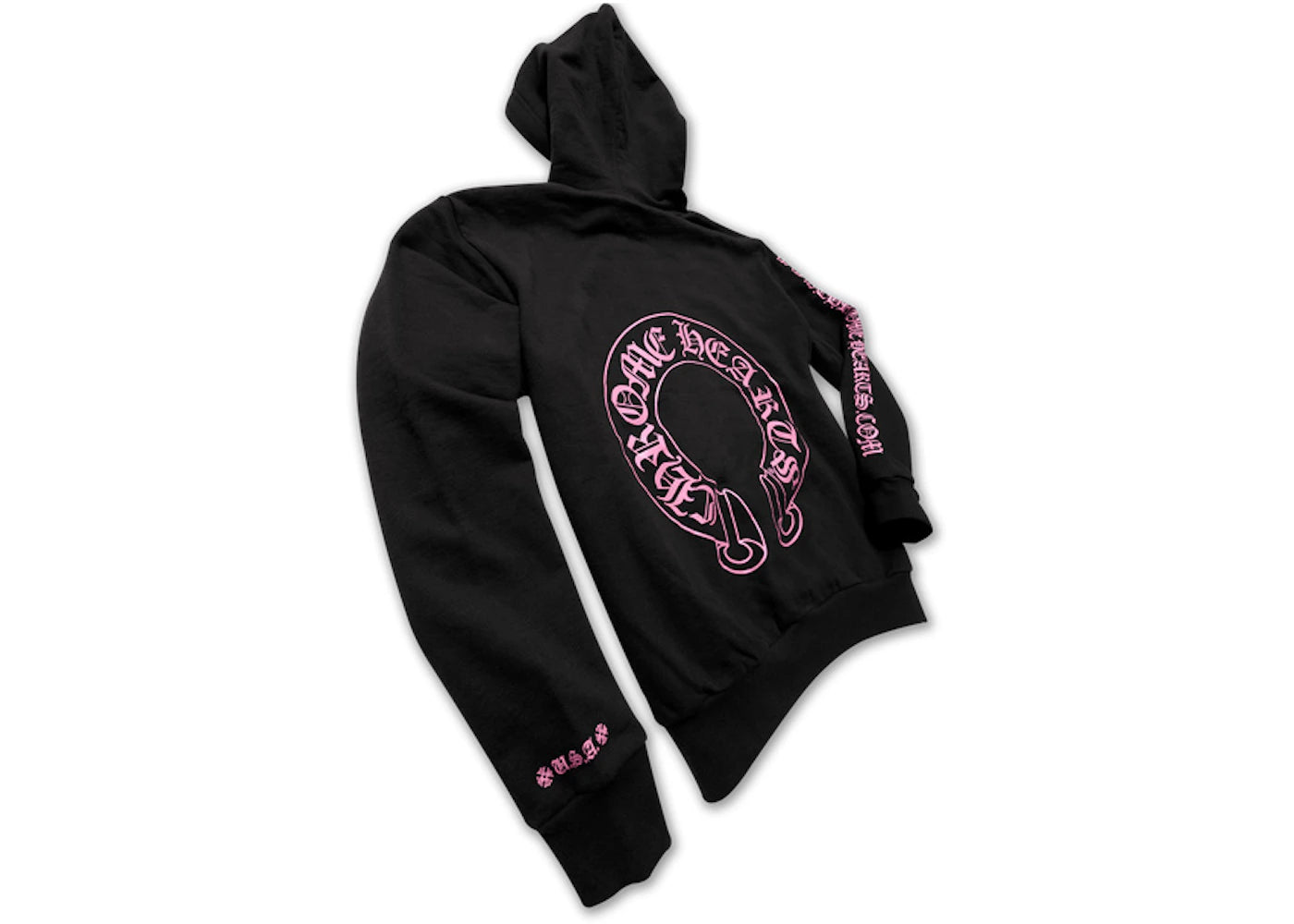 Chrome Hearts Online Exclusive Horse Shoe Hoodie Black/Pink