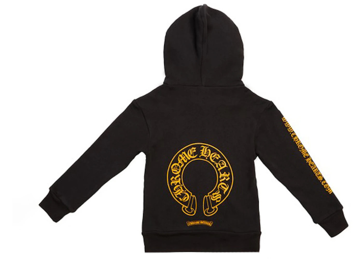 Chrome Hearts Online Exclusive Kids Zip Up Hoodie Black/Yellow
