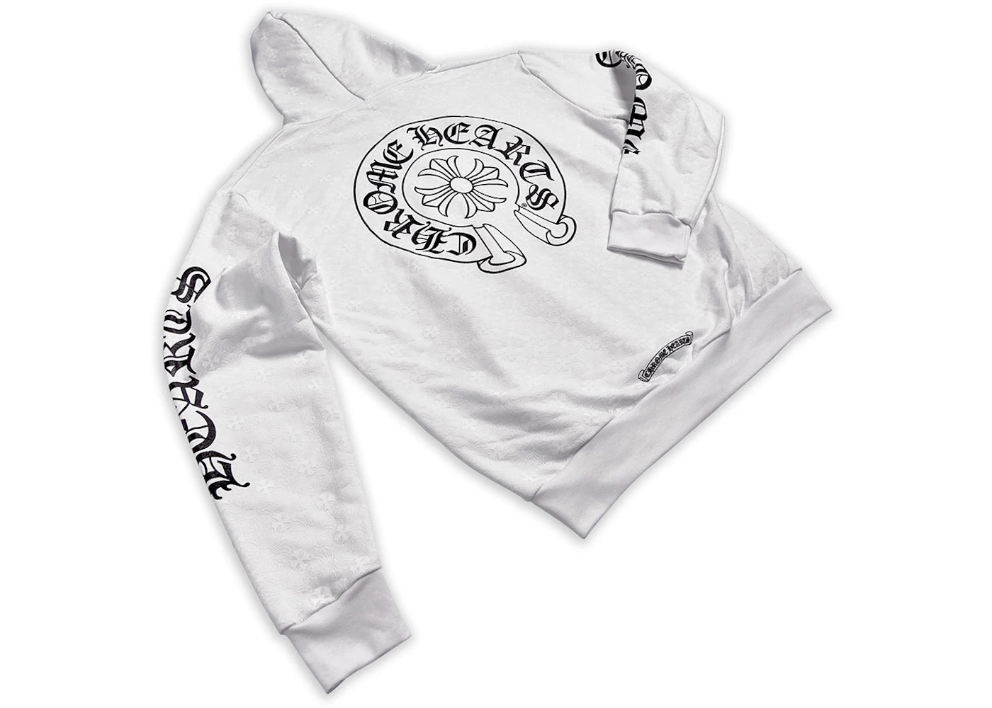 Chrome Hearts Plus Cross All Over Print Zip Up Hoodie White
