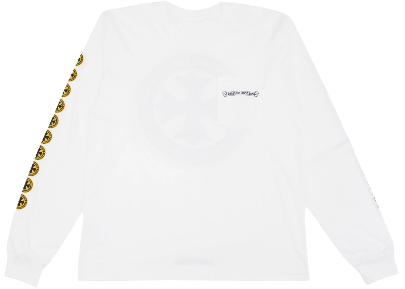 Chrome Hearts Plus Cross Shield Logo L/S T-shirt White/Black
