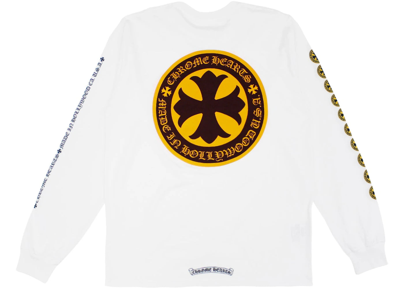 Chrome Hearts Plus Cross Shield Logo L/S T-shirt White/Black