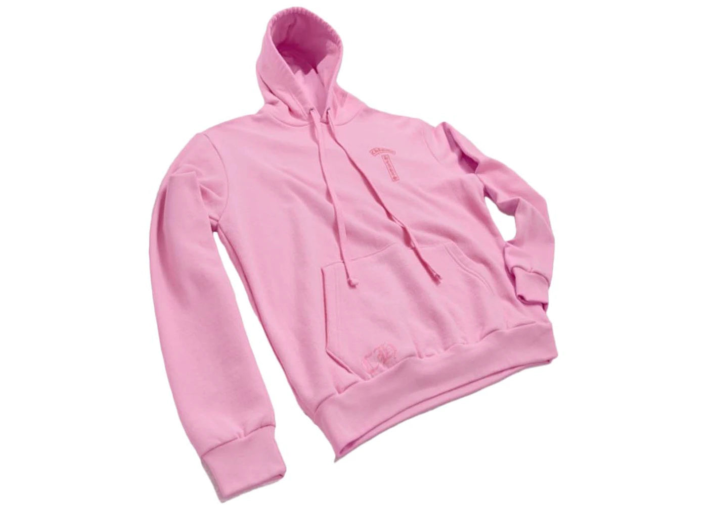 Chrome Hearts Red Logo Hoodie Pink