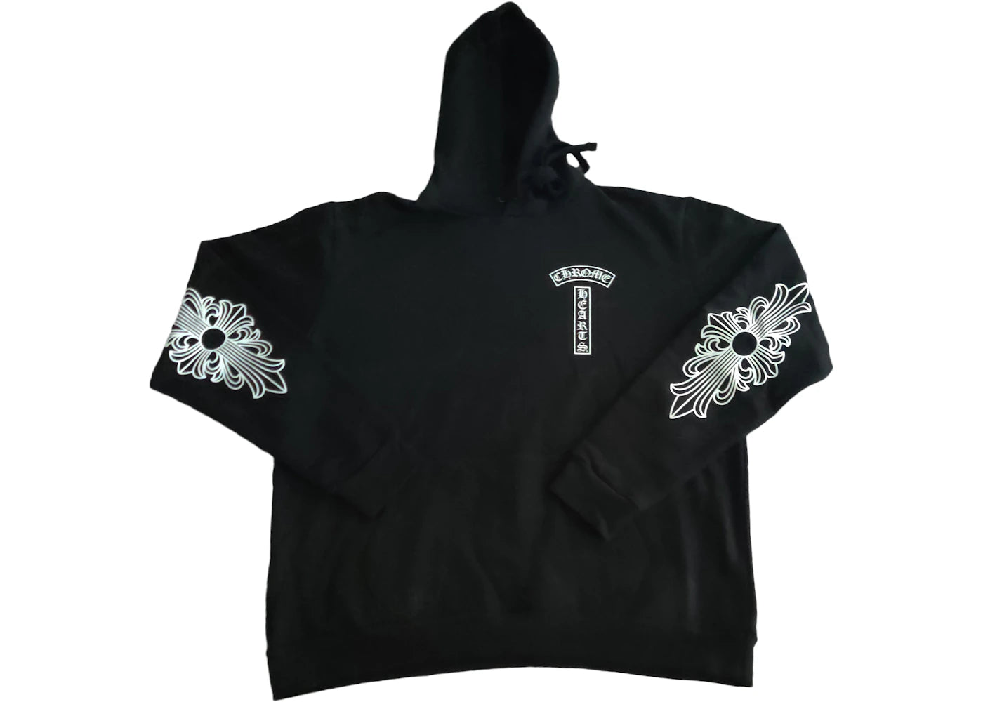 Chrome Hearts Single Floral T Logo Hoodie Black