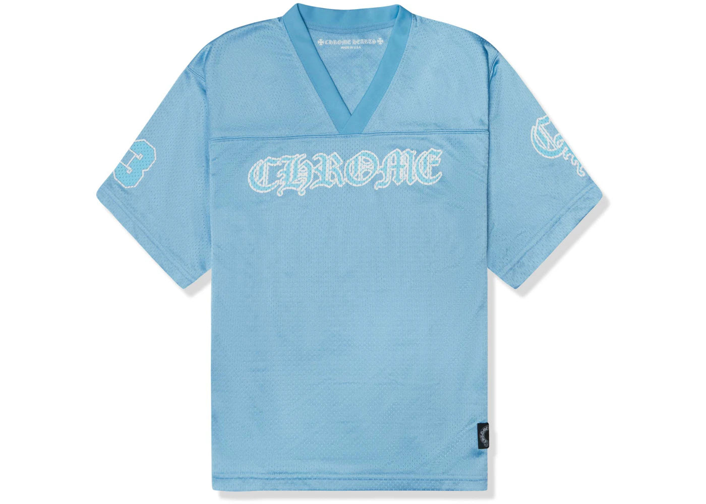 Chrome Hearts Stadium Mesh Short Sleeve Jersey Blue