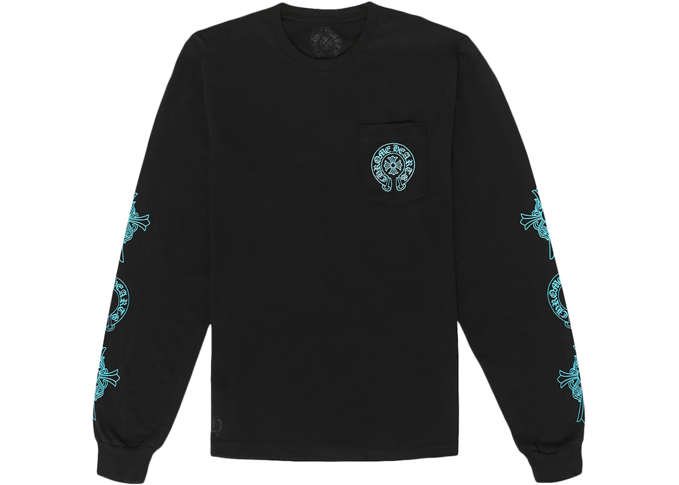 Chrome Hearts Triple Cross Logo L/S T-shirt Black/Blue