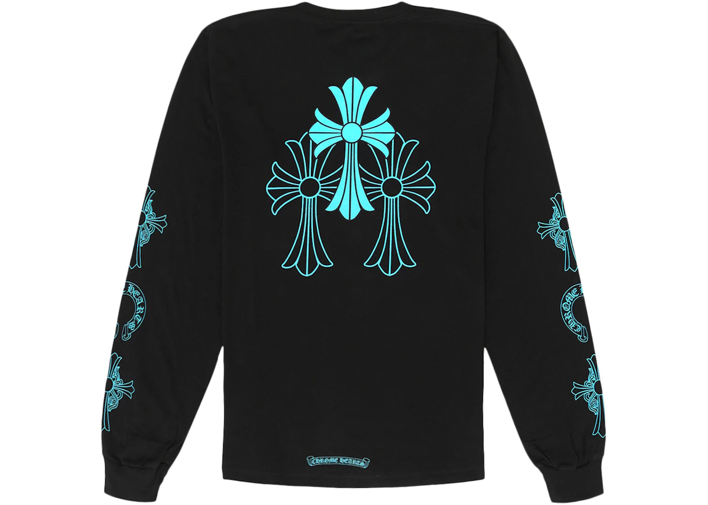 Chrome Hearts Triple Cross Logo L/S T-shirt Black/Blue