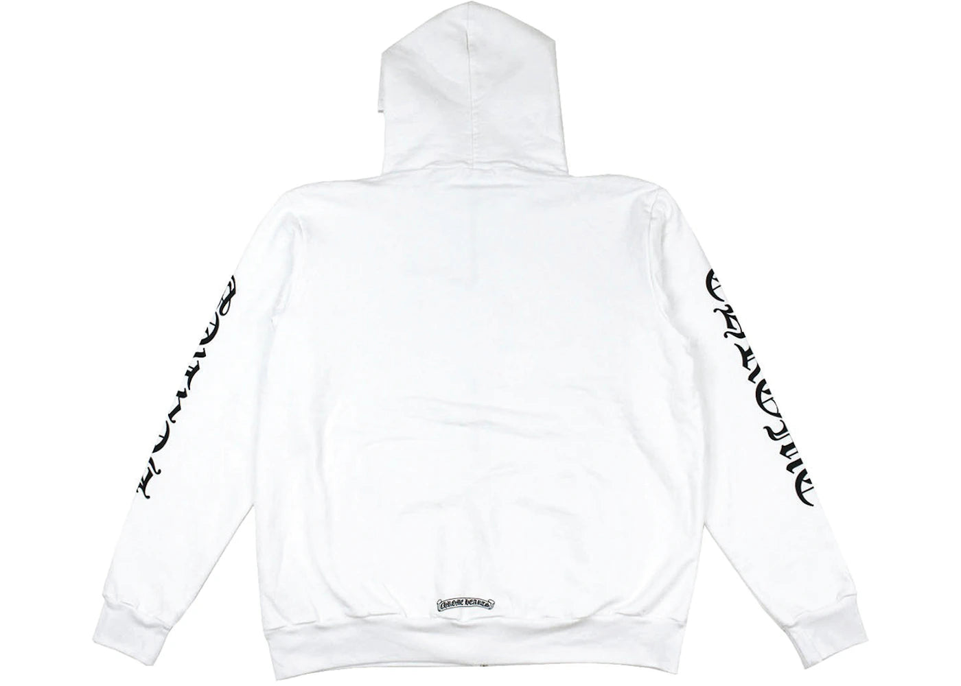 Chrome Hearts Vertical Logo FU Hood Zip Up Hoodie White
