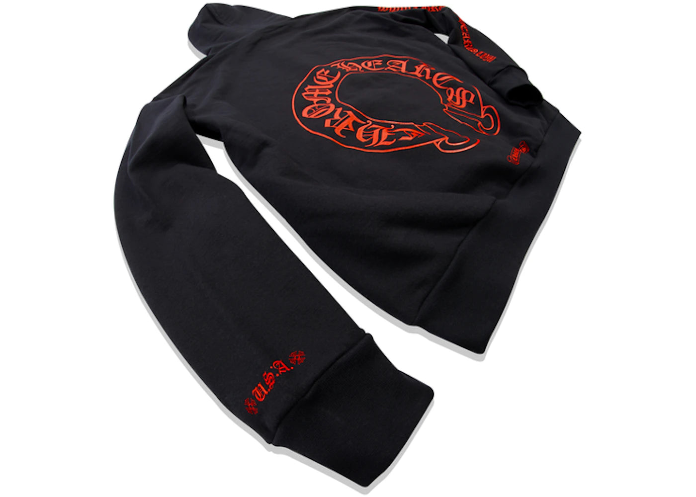 Chrome Hearts Web Exclusive Horse Shoe Hoodie Black/Red