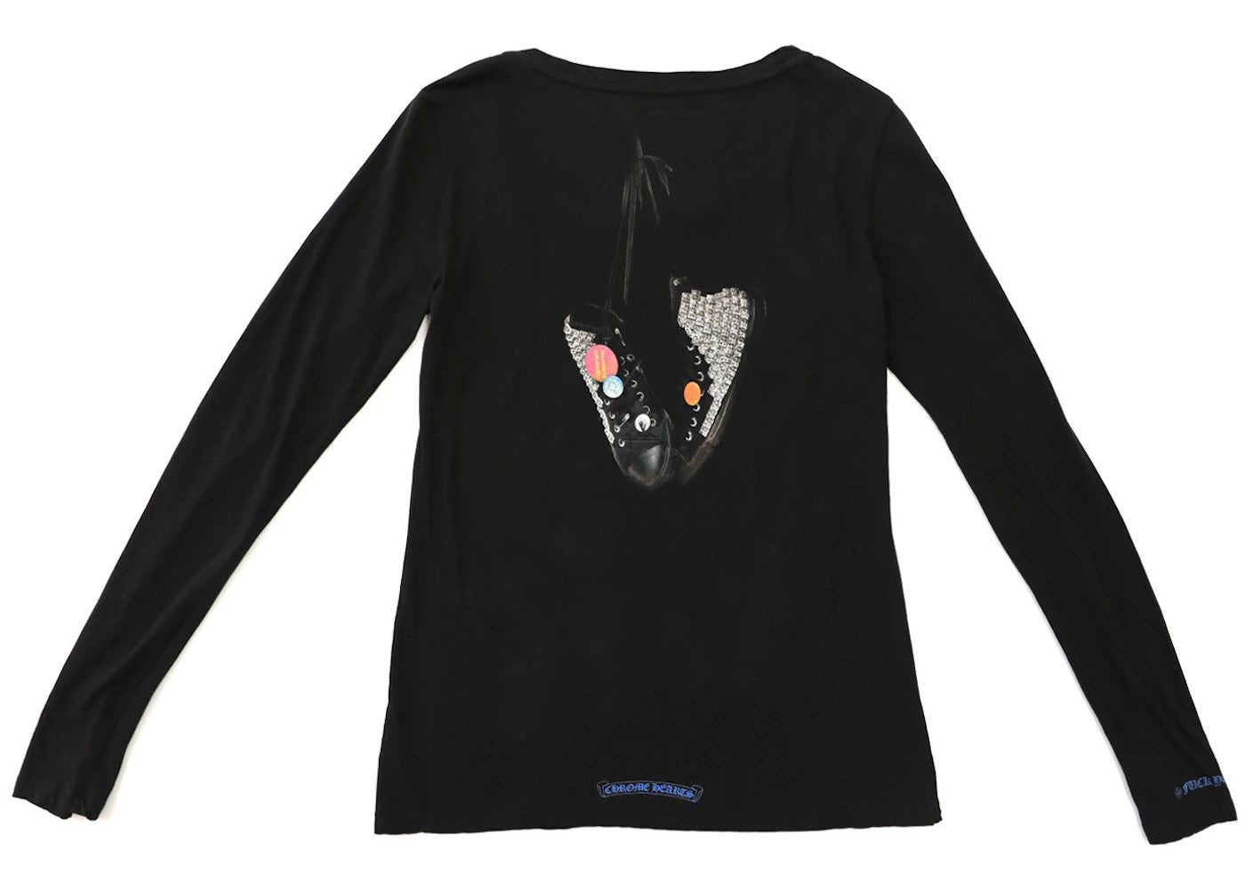Chrome Hearts Women's Limited Converse Sneakers Longsleeve T-Shirt Black