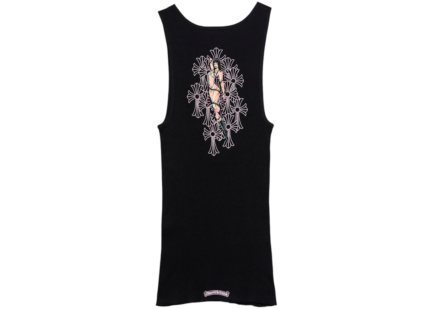 CHROME HEARTS スワロフスキー付きタンクトップM Chrome Hearts x Deadly Doll Tank Top Black/Pink – Side Kicks