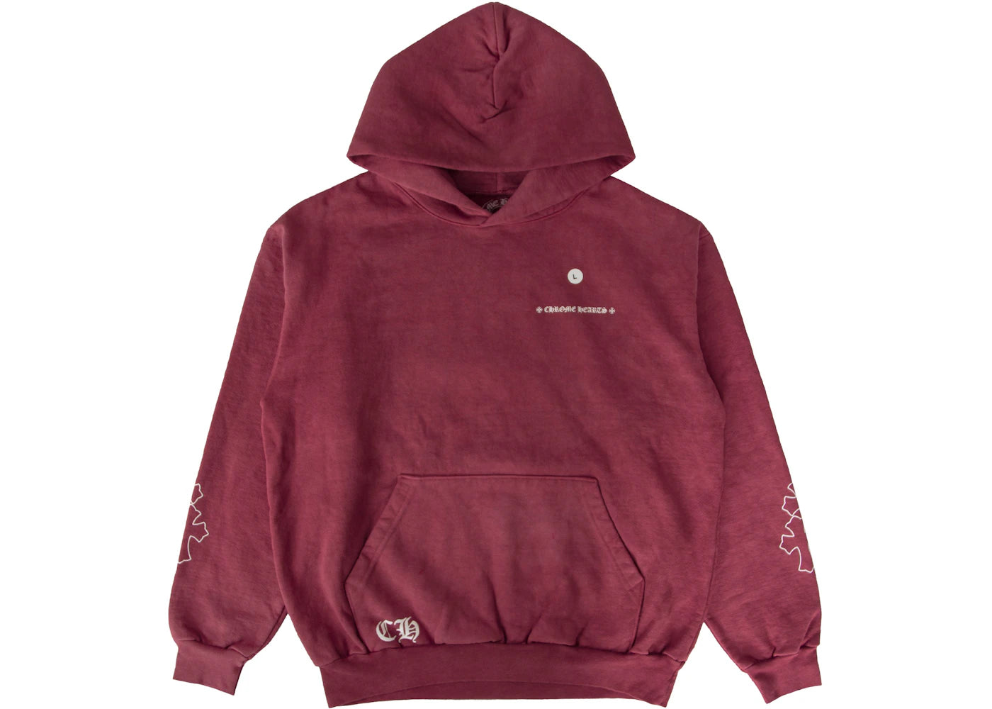 Chrome Hearts x Drake Certified Chrome Hand Dyed Hoodie Washed Red (Miami Exclusive)