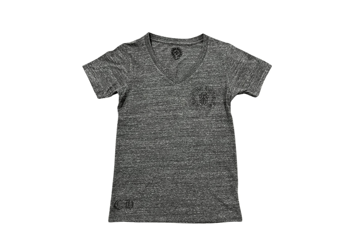 Chrome Hearts American Flag Dagger V Neck T-shirt Grey